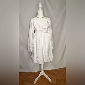 Altar'd State White Long Sleeve Dress
